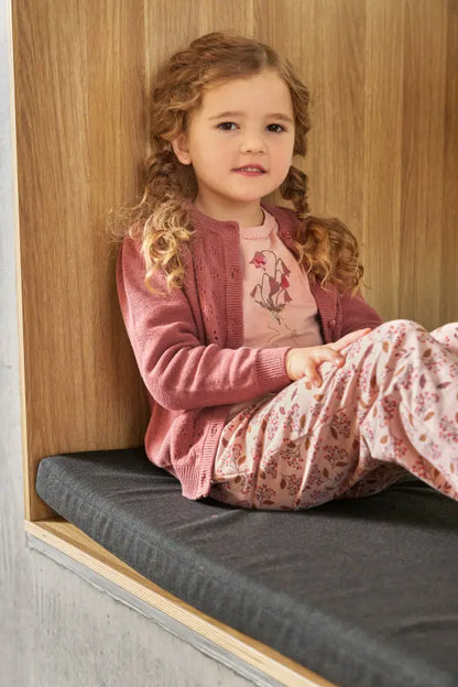 MINYMO Kinder Cardigan Strick - Trendiger Strickcardigan Mokkini Kindermode Cardigan -knitted