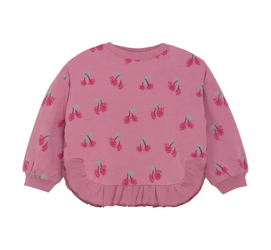 MINYMO Kinder Sweatshirt LS AOP - Gestricktes Sweatshirt Mokkini Kindermode Sweatshirt -knitted