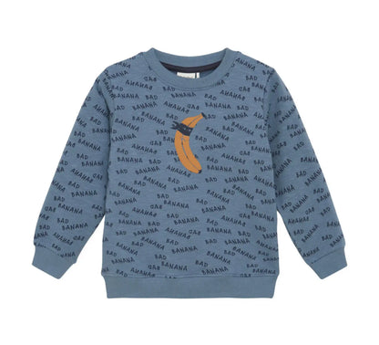 MINYMO Kinder Sweatshirt LS AOP - Gestricktes Sweatshirt für Jungen - Mokkini Kindermode Sweatshirt -knitted