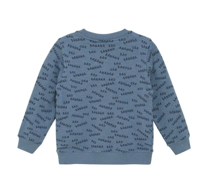 MINYMO Kinder Sweatshirt LS AOP - Gestricktes Sweatshirt für Jungen - Mokkini Kindermode Sweatshirt -knitted