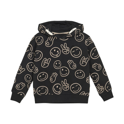 MINYMO Kinder Sweatshirt LS AOP - Gestricktes Sweatshirt für Jungen - Mokkini Kindermode Sweatshirt -knitted