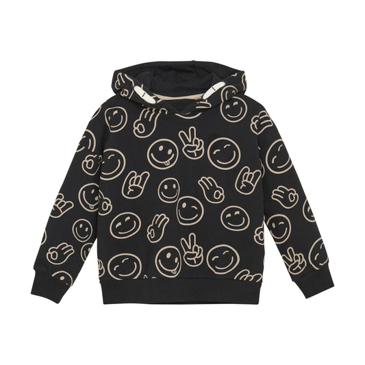 MINYMO Kinder Sweatshirt LS AOP - Gestricktes Sweatshirt für Jungen - Mokkini Kindermode Sweatshirt -knitted