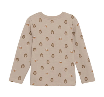 MINYMO Kinder T-Shirt LS AOP - Trendiges Langarmshirt Mokkini Kindermode T-shirt ls
