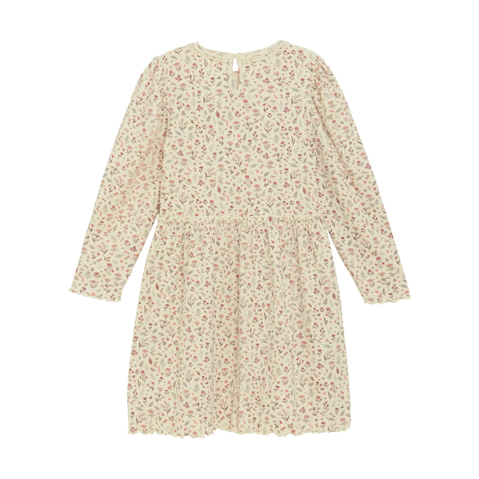 MINYMO Kinderkleid Langarm Allover-Muster - Strickkleid Mokkini Kindermode Dress - knitted