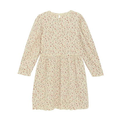 MINYMO Kinderkleid Langarm Allover-Muster - Strickkleid Mokkini Kindermode Dress - knitted