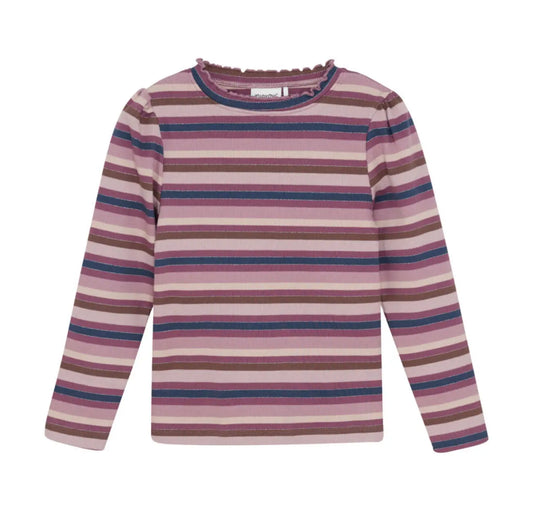 MINYMO Langarmshirt für Kinder - Gestreiftes T-shirt in Blau/Rot Mokkini Kindermode T-shirt ls