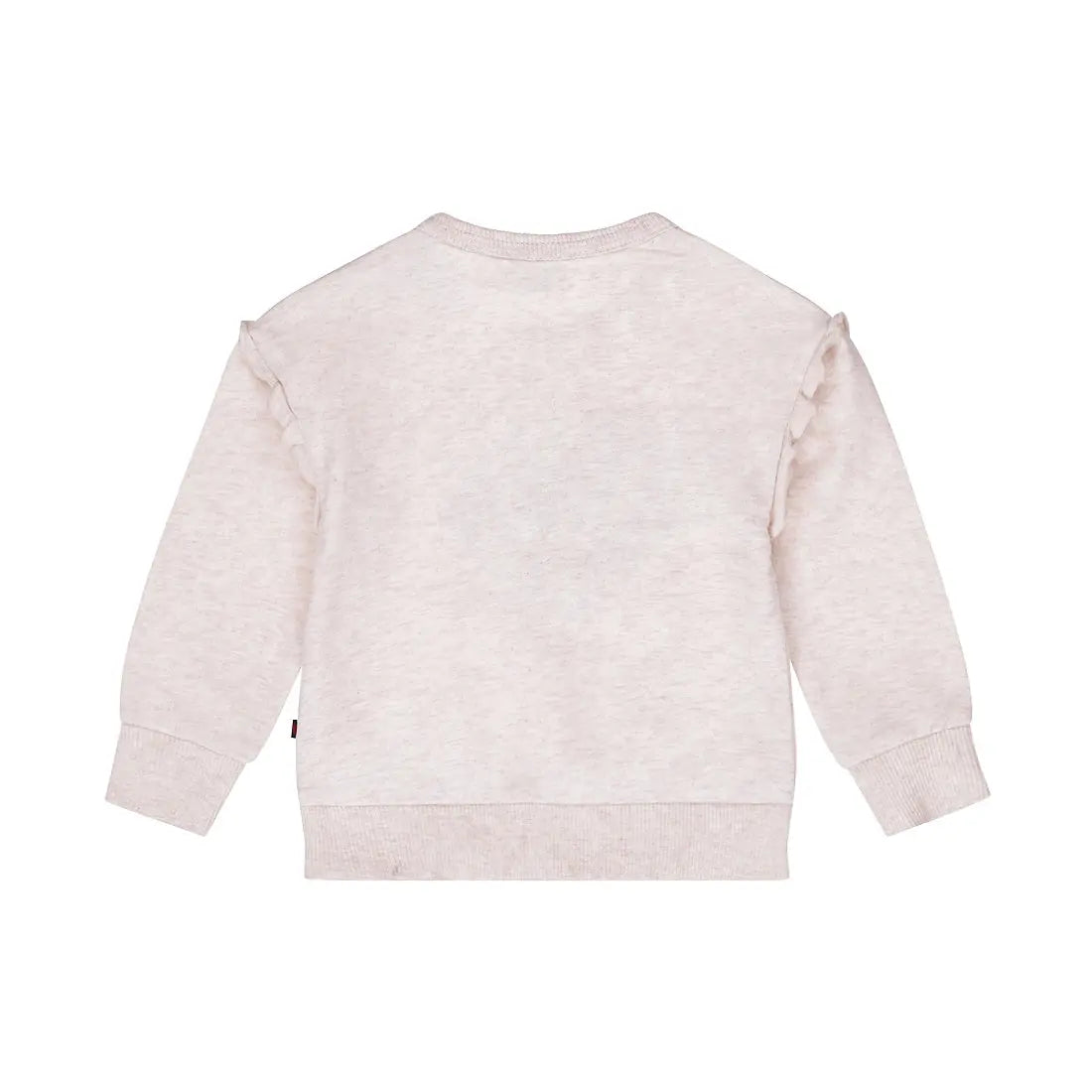 Mädchen-Sweatshirt – Beige-Grau & Herz-Leopardenmuster, Herbst/Winter 2024 - Sweatshirt - Dirkje