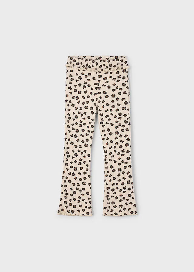 Mayoral Flare-Leggings Animalprint Beige Mokkini Kindermode Leggings