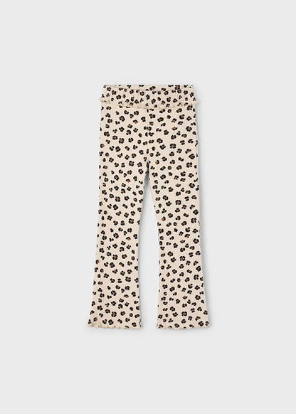 Mayoral Flare-Leggings Animalprint Beige Mokkini Kindermode Leggings