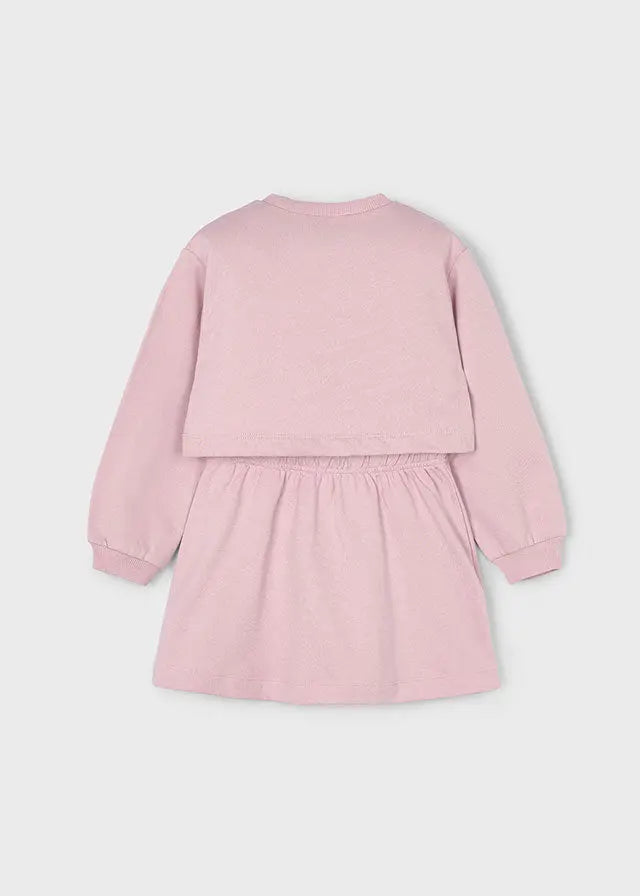 Mayoral Fleecekleid Rosa mit Erdbeer-Motiv Mokkini Kindermode Kleid