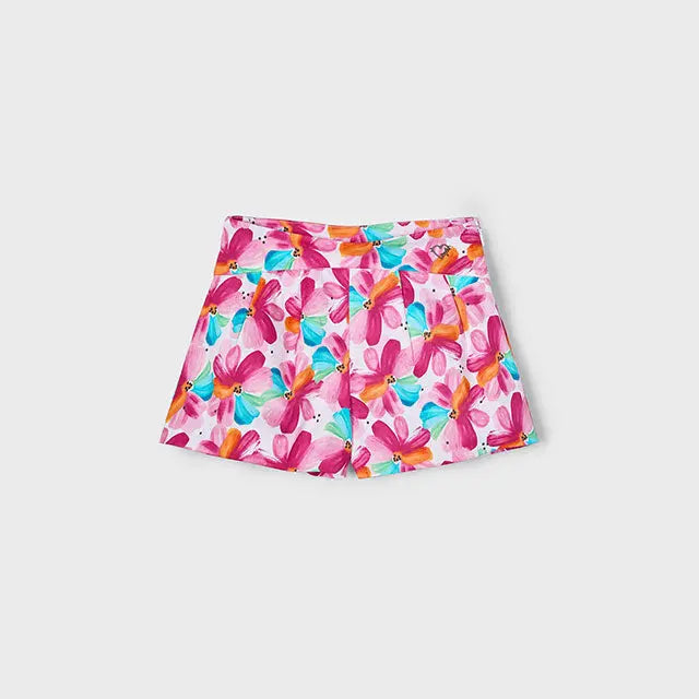 Mayoral Hosenrock mit floralem Print in pink