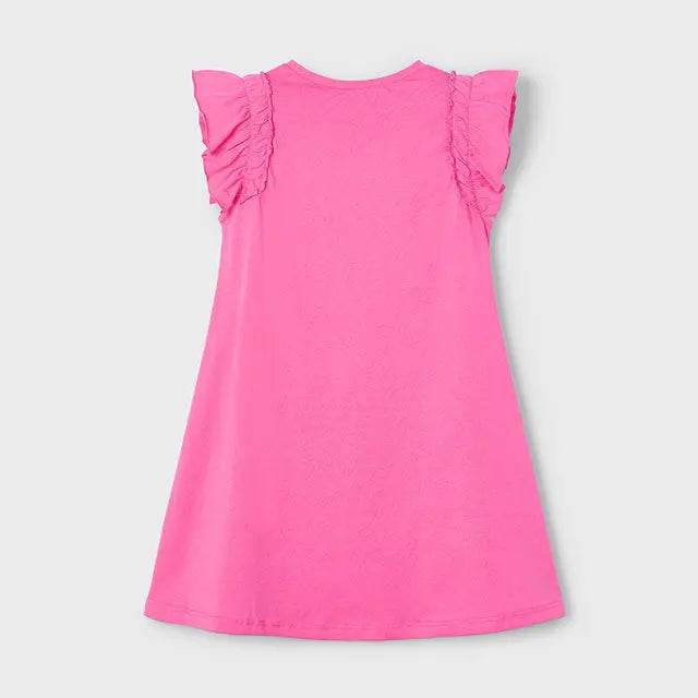 Mayoral Kleid in pink mit Eiscreme-Print und passender Tasche Mokkini Kindermode Kleid