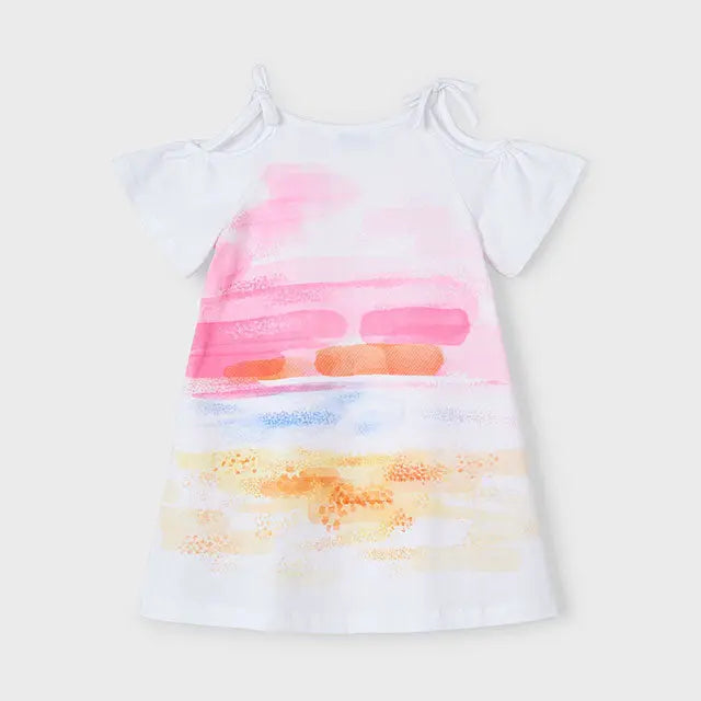 Mayoral Kleid mit Strandmotiv und Paillettenakzente Mokkini Kindermode Kleid