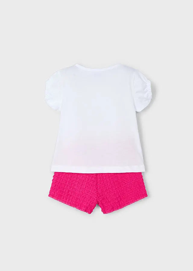 Mayoral Set T-Shirt mit Mädchen-Fahrrad Design Mokkini Kindermode Mädchen Set