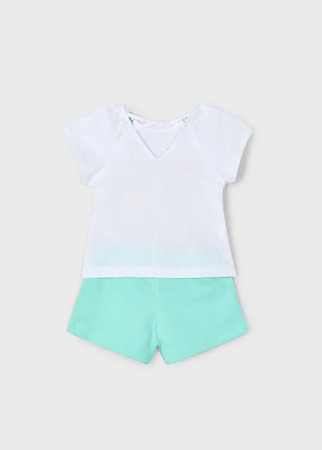 Mayoral Set T-Shirt mit Shorts - Sommermotiv Mokkini Kindermode Mädchen Set