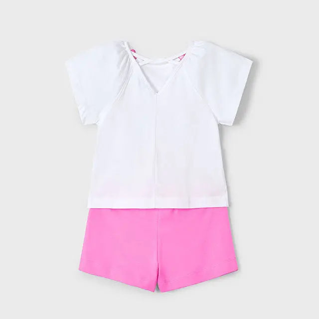 Mayoral Set T-Shirt mit Sommermotiv und Shorts Mokkini Kindermode Mädchen Set
