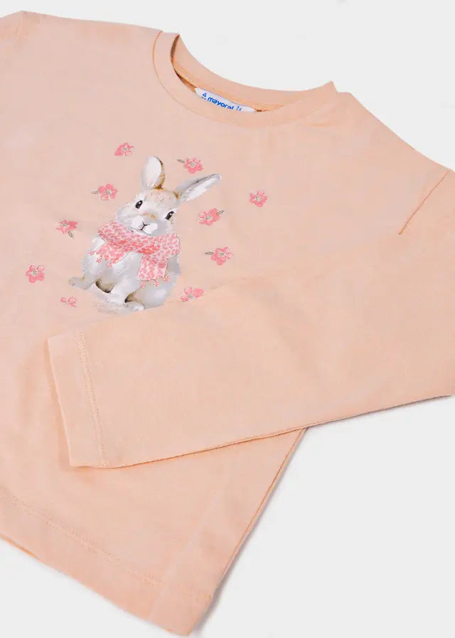Mayoral Shirt mit Hasenmotiv Mokkini Kindermode T-Shirt Langarm