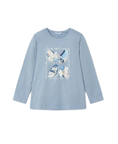 Mayoral T-Shirt Langarm mit Schuh-Motiv Mokkini Kindermode Langarmshirt