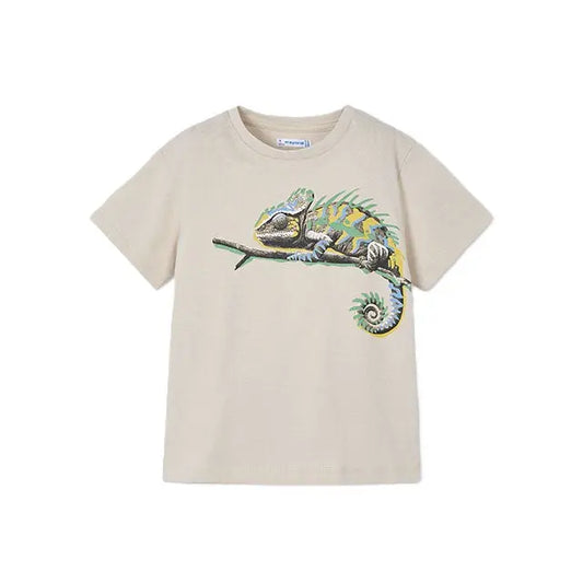 Mayoral_T-Shirt_Jungen_Beige_mit_Cham_leon-Motiv_Stylisch_Bequem