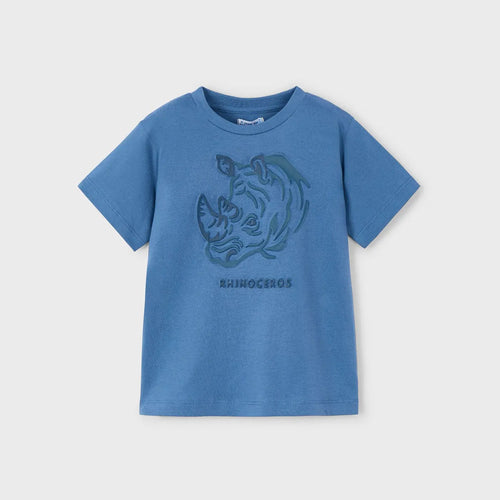 Mayoral T-Shirt mit Nashornmotiv I Blau