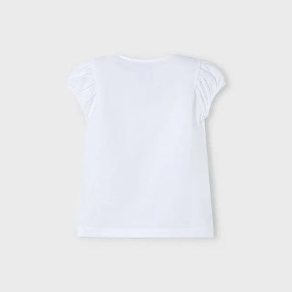 Mayoral T-Shirt mit glamourösem Beautygirls und Puffärmeln Mokkini Kindermode T-Shirt