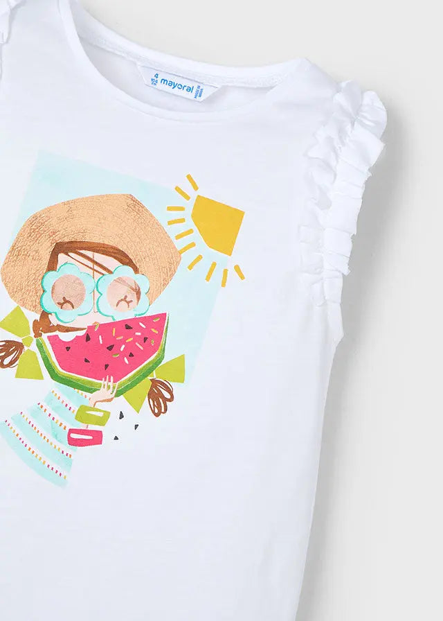 Mayoral Tanktop mit bunten Melonen-Print Mokkini Kindermode T-Shirt