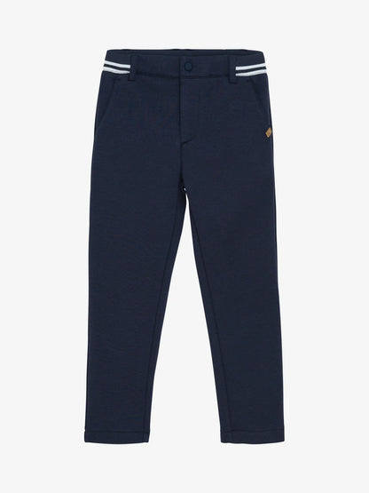 Minymo Hose – Dunkelblau mit Streifenbund Mokkini Kindermode Hose