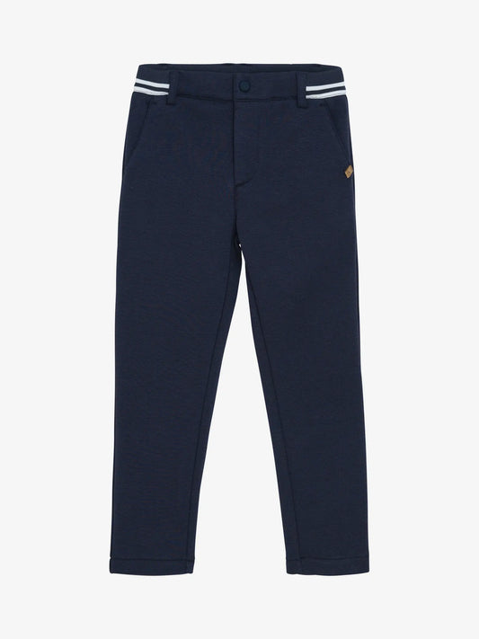 Minymo Hose – Dunkelblau mit Streifenbund Mokkini Kindermode Hose