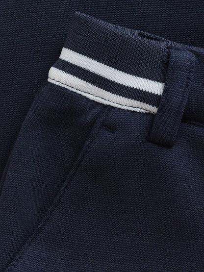 Minymo Hose – Dunkelblau mit Streifenbund Mokkini Kindermode Hose