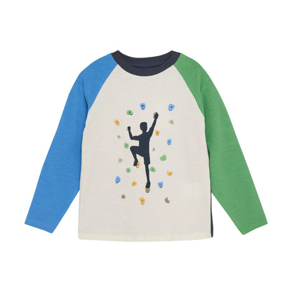 Minymo Jungen Langarmshirt mit Klettermotiv Mokkini Kindermode Gesperrt