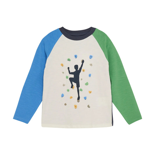 Minymo Jungen Langarmshirt mit Klettermotiv Mokkini Kindermode Gesperrt