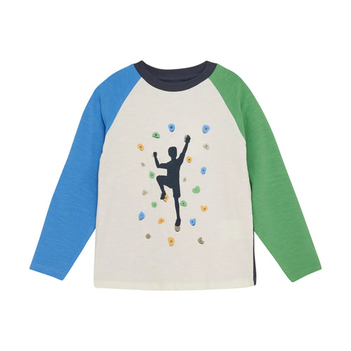 Minymo Jungen Langarmshirt | Klettermotiv & Baumwollmix