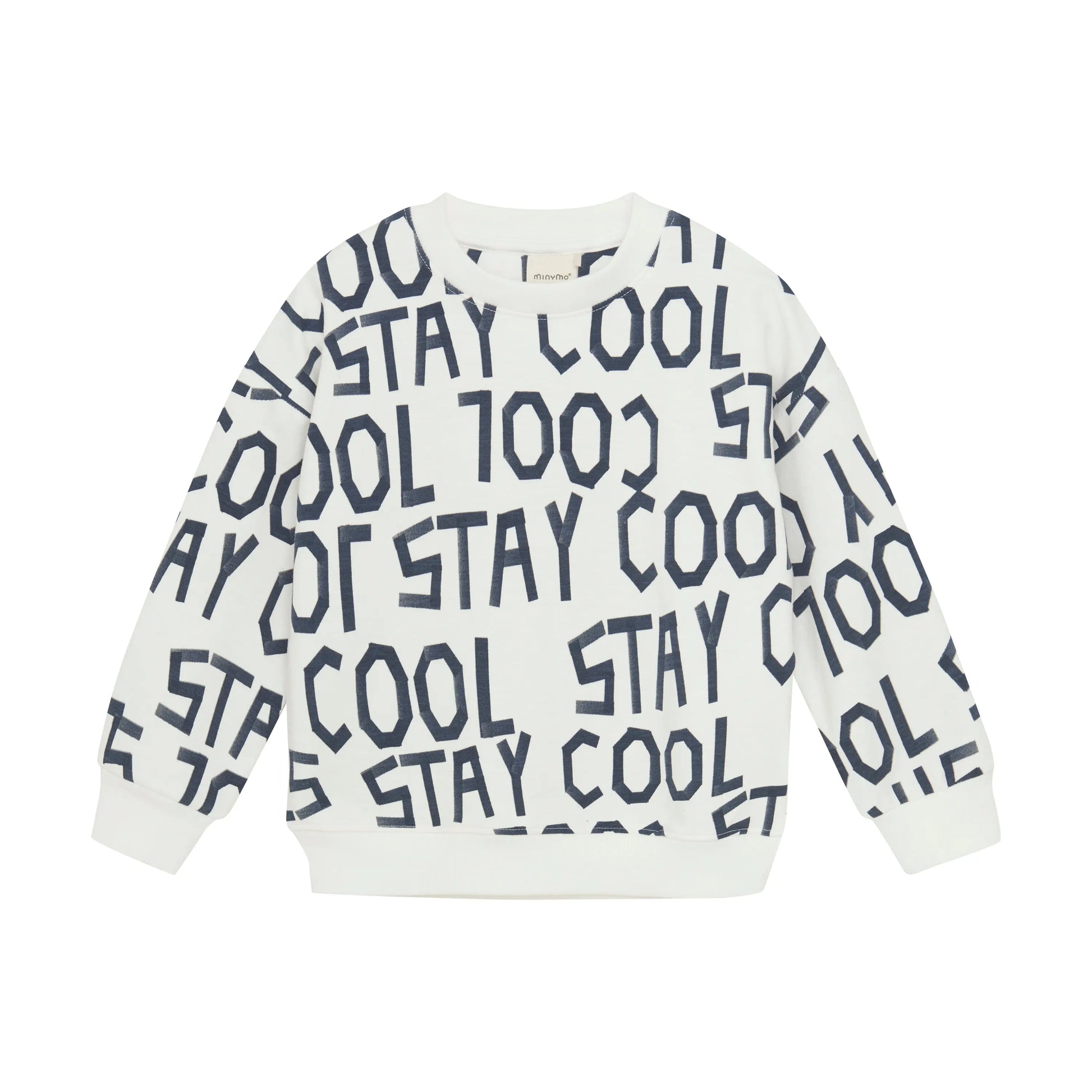 Minymo Jungen Sweatshirt "Stay Cool" in Weiß mit auffälligem Print Mokkini Kindermode Gesperrt
