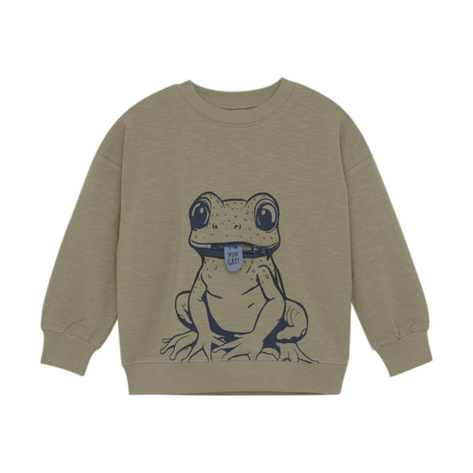 Minymo Jungen Sweatshirt mit Frosch-Motiv Mokkini Kindermode Gesperrt