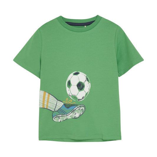 Minymo Jungen T-Shirt mit Fußballmotiv Mokkini Kindermode Gesperrt