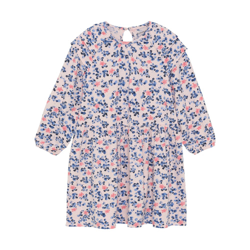 Minymo Kleid mit Blumenmuster und Rüschenkragen