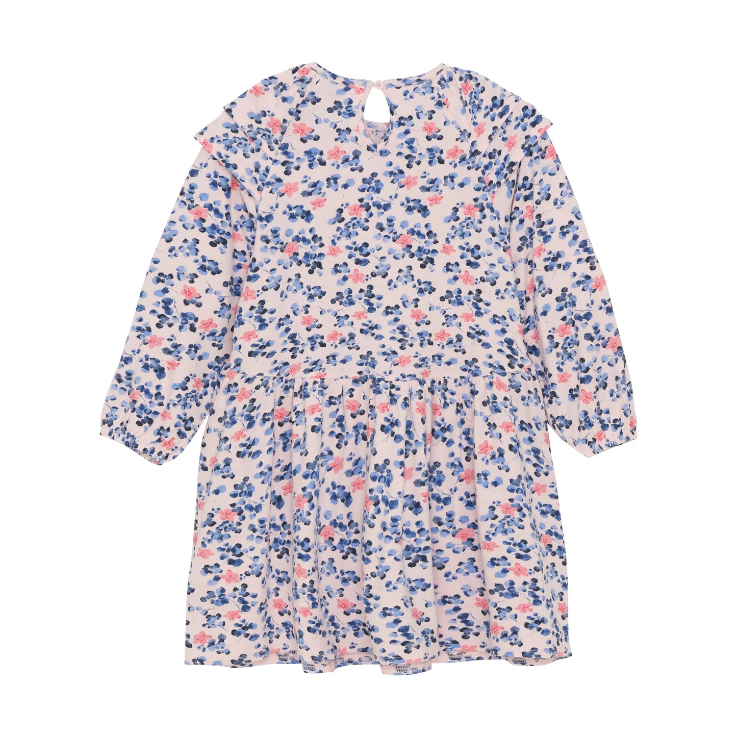 Minymo Kleid mit Blumenmuster und Rüschenkragen Mokkini Kindermode Gesperrt