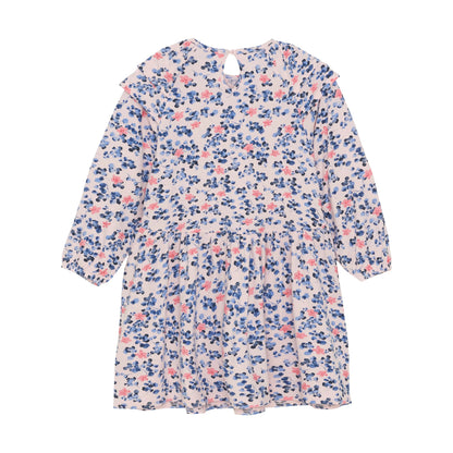 Minymo Kleid mit Blumenmuster und Rüschenkragen Mokkini Kindermode Gesperrt