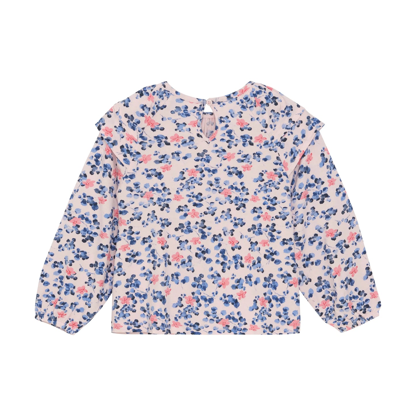 Minymo Langarmbluse mit Blumenmuster und Rüschenkragen Mokkini Kindermode Gesperrt