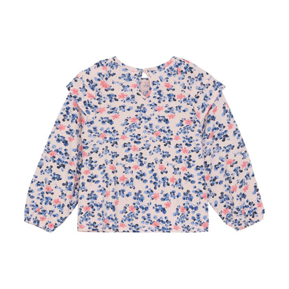 Minymo Langarmbluse mit Blumenmuster und Rüschenkragen Mokkini Kindermode Gesperrt