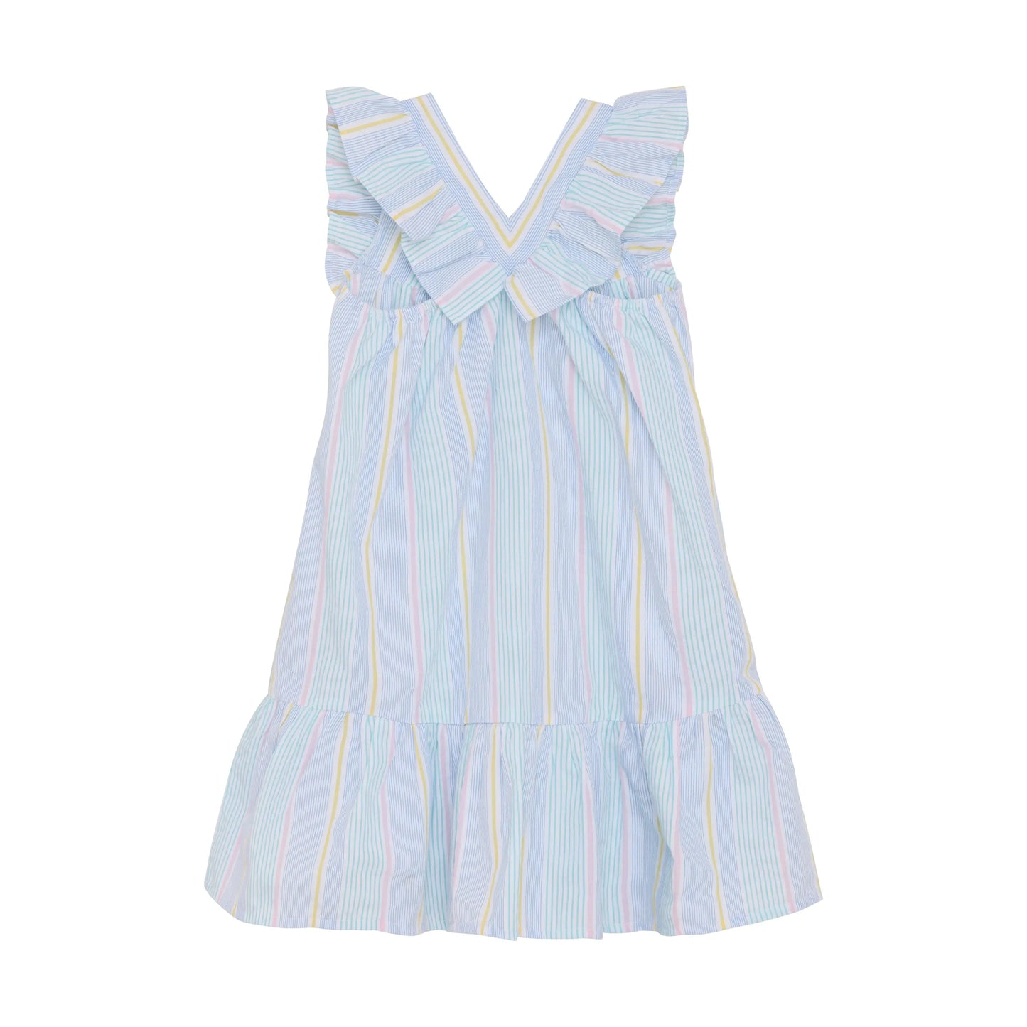 Minymo Mädchen Sommerkleid mit Streifen und Rüschendetails Mokkini Kindermode Gesperrt