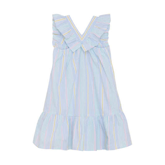 Minymo Mädchen Sommerkleid mit Streifen und Rüschendetails Mokkini Kindermode Gesperrt