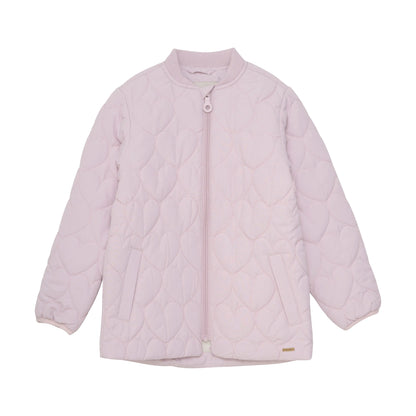 Minymo Mädchen Steppjacke in Hellrosa mit Herz-Quiltmuster Mokkini Kindermode Gesperrt