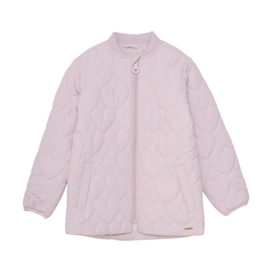 Minymo Mädchen Steppjacke in Hellrosa mit Herz-Quiltmuster Mokkini Kindermode Gesperrt