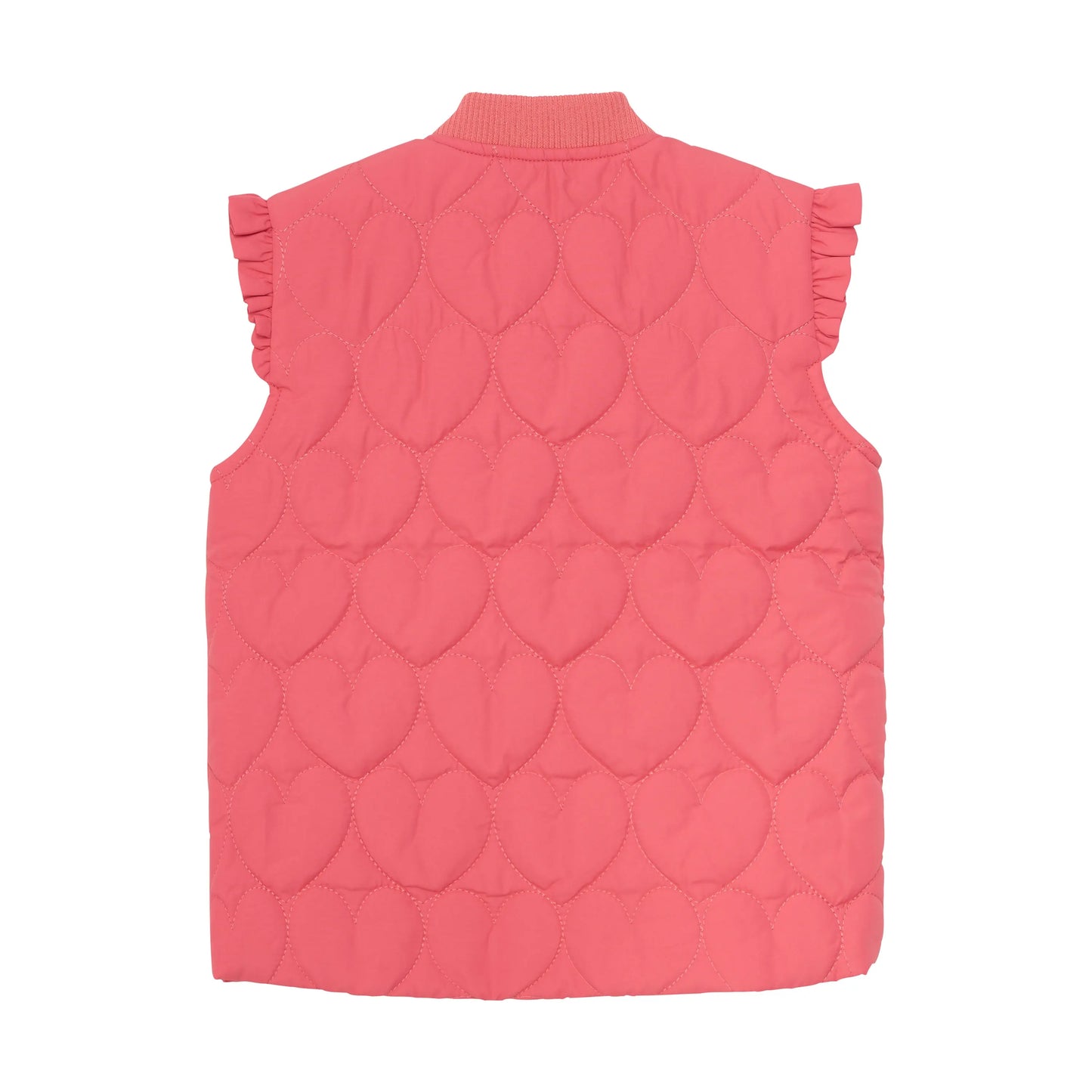 Minymo Mädchen Steppweste in Pink mit Herz-Quiltmuster Mokkini Kindermode Gesperrt