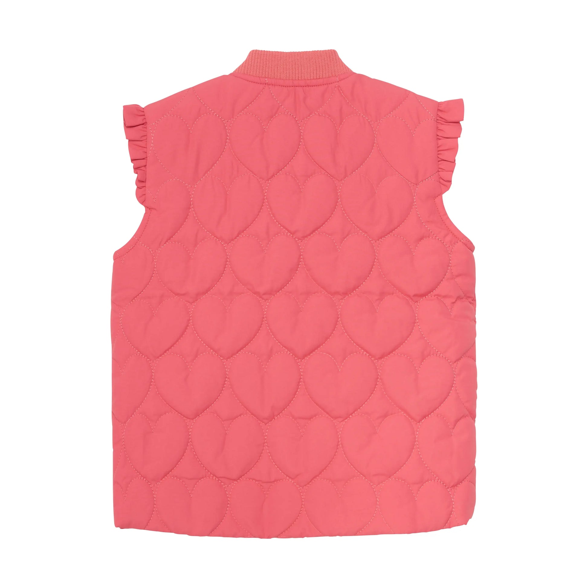 Minymo Mädchen Steppweste in Pink mit Herz-Quiltmuster Mokkini Kindermode Gesperrt