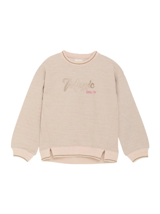 Minymo Sweatshirt mit Glitzerdetails Mokkini Kindermode Sweatshirt