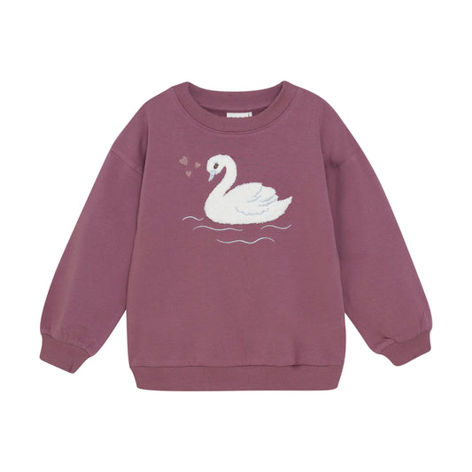 Minymo Sweatshirt mit Schwan Mokkini Kindermode Sweatshirt