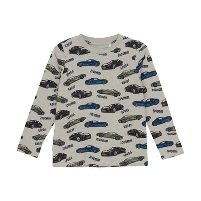 Minymo T-Shirt Langarm Autos Mokkini Kindermode T-Shirt Langarm