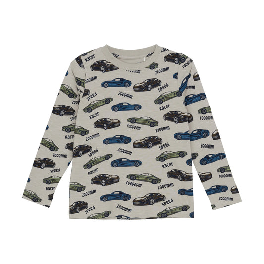 Minymo T-Shirt Langarm Autos Mokkini Kindermode T-Shirt Langarm